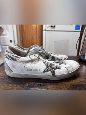 Golden Goose Superstar Leopard Star Zebra Heel Sneakers IT 39